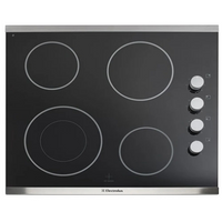 24 inch Electric Cooktop, 4 Burners, Stainless Steel colour
