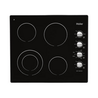 24 Inch Electric Cooktop with 4 Elements, Glass Ceramic Surface