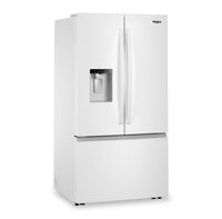 Whirlpool 36" 30 Cu. Ft. French-Door Refrigerator with Ice and Water - White - WRFF3536SW | Réfrigérateur Whirlpool de 36 po et de 30 pi3 à portes françaises avec eau et glaçons - blanc - WRFF3536SW | WRFF353W