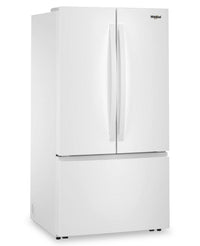 Whirlpool 36" 31 Cu. Ft. French-Door Refrigerator with Ice Maker - White - WRFF3136SW | Réfrigérateur Whirlpool de 36 po et de 31 pi3 à portes françaises avec machine à glaçons - blanc- WRFF3136SW | WRFF313W