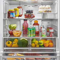 Whirlpool 36" 30 Cu. Ft. French-Door Refrigerator with Dual Ice Makers - Black Stainless Steel - WRFF3736SV | Réfrigérateur Whirlpool de 36 po et de 30 pi3 à portes françaises avec machine à glaçons double - acier inoxydable noir - WRFF3736SV | WRFF373V