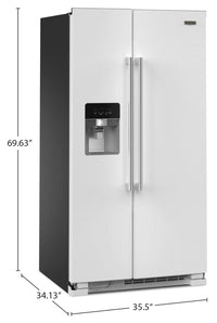 Maytag 36" 25 Cu. Ft. Side-by-Side Refrigerator - White - MRSF4036PW | Réfrigérateur Maytag de 25 pi³ et de 36 po à compartiments juxtaposés - blanc - MRSF4036PW | MRSF40PW