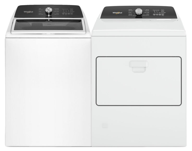 Whirlpool 5.2 Cu. Ft. Top-Load Washer with Built-In Faucet and 7 Cu. Ft. Gas Dryer | Laveuse à chargement par le haut de 5,2 pi3 avec robinet intégré et sécheuse à gaz de 7 pi3 de Whirlpool | WHTL525D