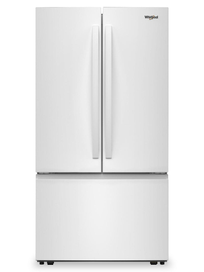 Whirlpool 36" 30.5 Cu. Ft. French-Door Refrigerator with Interior Water Dispenser - White - WRFF3336SW | Réfrigérateur Whirlpool de 36 po et de 30,5 pi³ à portes françaises avec distributeur d’eau interne - blanc - WRFF3336SW | WRFF333W