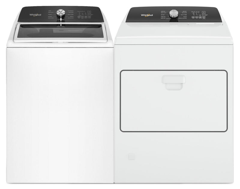 Whirlpool 5.3 Cu. Ft. Top-Load Washer with Built-In Faucet and 7 Cu. Ft. Gas Dryer | Laveuse à chargement par le haut de 5,3 pi3 avec robinet intégré et sécheuse à gaz de 7 pi3 de Whirlpool | WHTL520D