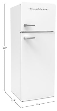 Frigidaire 7.2 Cu. Ft. Retro Top-Freezer Refrigerator - White - EFR789-WHITE | Réfrigérateur Frigidaire rétro de 7,2 pi3 à congélateur supérieur - blanc - EFR789-WHITE | EFR789WW