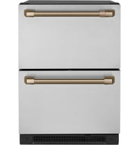 Café Dual-Drawer Refrigerator Brushed Bronze Handle Set - CXMA3H3PNBZ | Ensemble de poignées bronze brossé pour réfrigérateur Café à deux tiroirs - CXMA3H3PNBZ | CXQD2H2Z