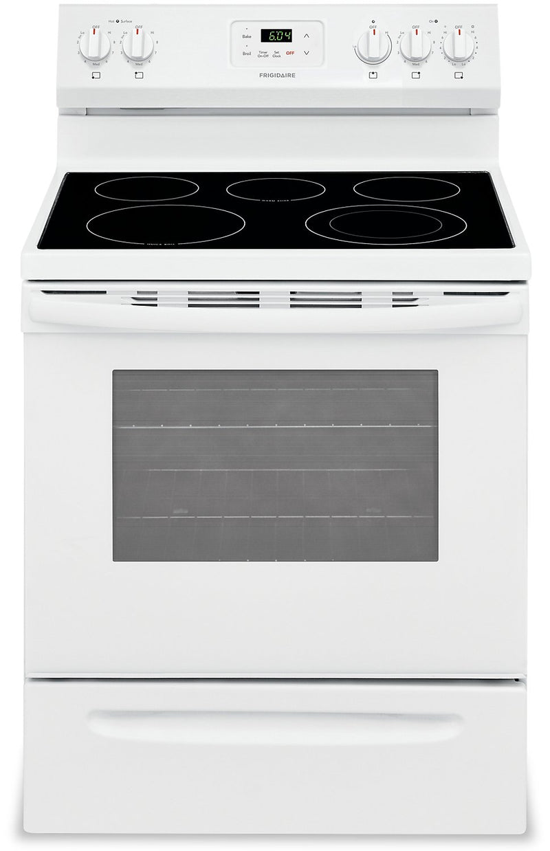 Frigidaire 30" 5.3 Cu. Ft. Electric Range - FCRE305CAW|Cuisinière électrique Frigidaire de 30 po et à capacité de 5,3 pi3 - FCRE305CAW|FCRE305W