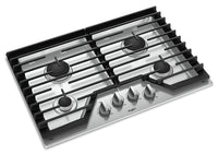 Whirlpool 30" Gas Cooktop with EZ-2-Lift™ Hinged Cast-Iron Grates - WCG55US0HS|Surface de cuisson à gaz Whirlpool 30 po avec grille en fonte à charnières EZ-2-LiftMC - WCG55US0HS|WCG55U0S