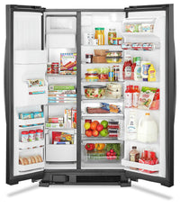 Whirlpool 25 Cu. Ft. Side-by-Side Refrigerator - WRS325SDHB|Réfrigérateur Whirlpool de 25 pi3 à compartiments juxtaposés - WRS325SDHB|WRS325DB