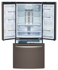 GE Profile 24.5 Cu. Ft. French-Door Refrigerator with Space-saving Icemaker – PNE25NMLKES|Réfrigérateur GE Profile de 24,5 pi³ à portes françaises avec machine à glaçons– PNE25NMLKES|PNE25KES