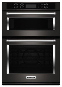 KitchenAid 30” Double Wall Oven with Microwave and Conventional Oven – KOCE500EBS|Four mural combiné avec four à micro-ondes et four traditionnel KitchenAid de 30 po – KOCE500EBS|KOCE50BS