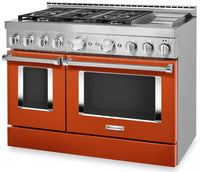 KitchenAid 48" Smart Commercial-Style Gas Range with Griddle - KFGC558JSC|Cuisinière à gaz intelligente KitchenAid 48 po de style commercial, plaque chauffante - KFGC558JSC|KFGC558C
