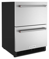 KitchenAid 4.4 Cu. Ft. Under-Counter Refrigerator - KUDR204KSB | Réfrigérateur sous le comptoir KitchenAid de 4,4 pi3 - KUDR204KSB | KUDR20KS
