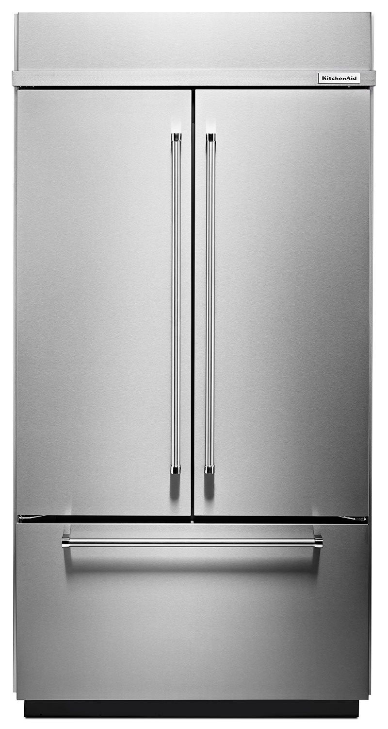 KitchenAid 24.2 Cu. Ft. Built-In French-Door Refrigerator - KBFN502ESS|Réfrigérateur encastré avec portes françaises KitchenAid de 24.2 pieds cubes - KBFN502ESS|KBFN502S