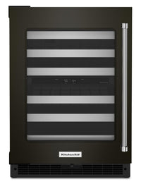 KitchenAid 5 Cu. Ft. 46-Bottle Wine Cellar with Left-Swing Door - KUWL314KBS | Cellier à vin KitchenAid de 5 pi3 pour 46 bouteilles avec charnières de porte à gauche - KUWL314KBS | KUWL314B