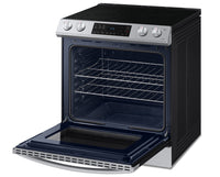 Samsung 6.3 Cu. Ft. Slide-In Electric Range with Wi-Fi Connect - NE63T8111SS/AC | Cuisinière électrique encastrée Samsung de 6,3 pi³ avec connectivité Wi-Fi – NE63T8111SS/AC | NE63T81S