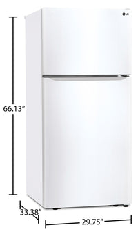 LG 20.2 Cu. Ft. Top-Mount Refrigerator - LTCS20020W | Réfrigérateur LG de 20,2 pi³ à congélateur supérieur - LTCS20020W | LTCS200W