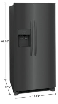 Frigidaire 22.3 Cu. Ft. Side-by-Side Refrigerator - FRSS2323AD | Réfrigérateur Frigidaire de 22,3 pi³ à compartiments juxtaposés - FRSS2323AD | FRSS232D