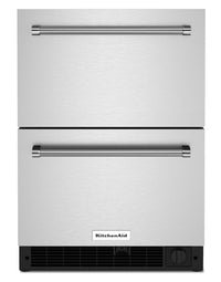 KitchenAid 4.2 Cu. Ft. Under-Counter Refrigerator and Freezer - KUDF204KSB | Réfrigérateur et congélateur sous le comptoir KitchenAid de 4,2 pi3 - KUDF204KSB | KUDF20KS