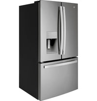 GE 25.6 Cu. Ft. French-Door Refrigerator with External Water Dispenser - GFE26JYMFS | Réfrigérateur GE de 25,6 pi³ à portes françaises avec distributeur d'eau externe – GFE26JYMFS | GFE26JYS