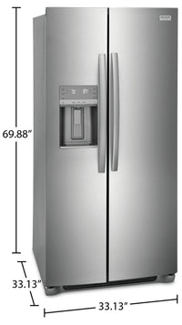 Frigidaire 22.3 Cu. Ft. Side-by-Side Refrigerator - GRSS2352AF | Réfrigérateur Frigidaire de 22,3 pi³ à compartiments juxtaposés - GRSS2352AF | GRSS235F